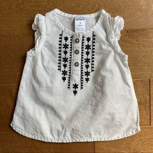 3/$10 CARTERS Baby girl tunic top 3m